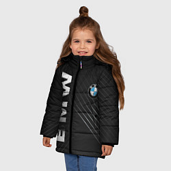 Куртка зимняя для девочки BMW: Steel Line, цвет: 3D-черный — фото 2