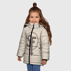 Куртка зимняя для девочки SANITYS FALL, цвет: 3D-черный — фото 2