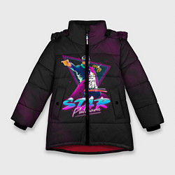 Куртка зимняя для девочки JoJo: Star Platinum, цвет: 3D-красный