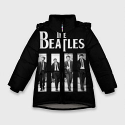 Куртка зимняя для девочки The Beatles: Black Side, цвет: 3D-светло-серый