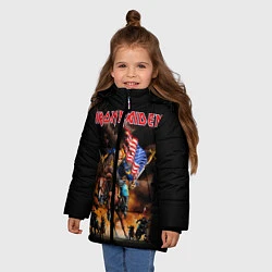 Куртка зимняя для девочки Iron Maiden: USA Warriors, цвет: 3D-черный — фото 2