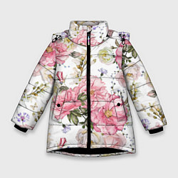 Зимняя куртка для девочки Нежные розы