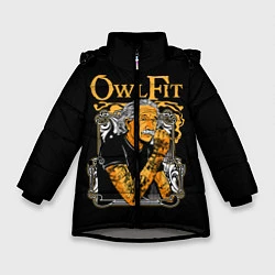Куртка зимняя для девочки Owl Fit, цвет: 3D-светло-серый