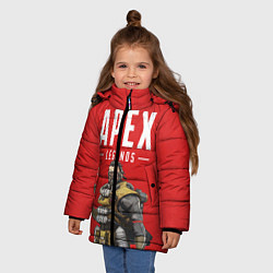 Куртка зимняя для девочки Apex Legends: Red Caustic, цвет: 3D-красный — фото 2