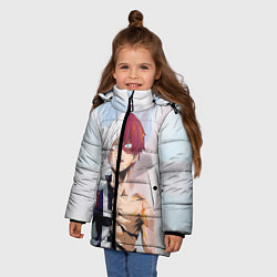 Куртка зимняя для девочки Огонь, цвет: 3D-черный — фото 2