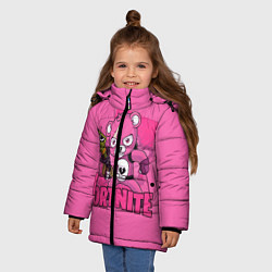 Куртка зимняя для девочки Fortnite, цвет: 3D-черный — фото 2