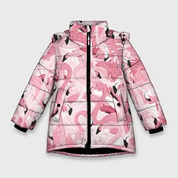 Зимняя куртка для девочки Розовый фламинго
