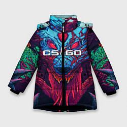 Куртка зимняя для девочки CS:GO Hyper Beast, цвет: 3D-черный