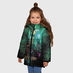 Куртка зимняя для девочки Billie Eilish: Green Space, цвет: 3D-черный — фото 2