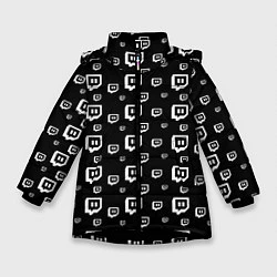 Куртка зимняя для девочки Twitch: Black Pattern, цвет: 3D-черный