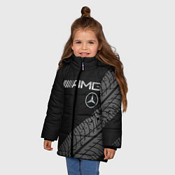 Куртка зимняя для девочки Mercedes AMG: Street Racing, цвет: 3D-черный — фото 2