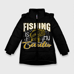 Зимняя куртка для девочки Fishing is my Cardio