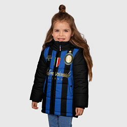 Куртка зимняя для девочки Internazionale Milano, цвет: 3D-светло-серый — фото 2