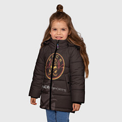 Куртка зимняя для девочки ENCE Esports, цвет: 3D-черный — фото 2