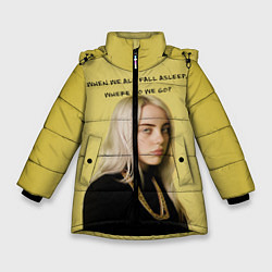 Куртка зимняя для девочки Billie Eilish: Where Do We Go?, цвет: 3D-черный