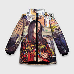 Куртка зимняя для девочки Billie Eilish: Street Style, цвет: 3D-черный