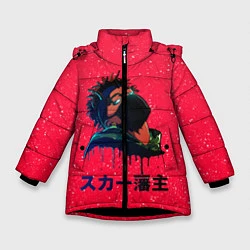 Куртка зимняя для девочки SCARLXRD Rap, цвет: 3D-черный