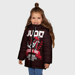 Куртка зимняя для девочки Judo: Touch Me, цвет: 3D-черный — фото 2