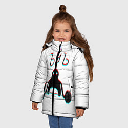 Куртка зимняя для девочки ЪУЪ СЪУКА КАЧОК, цвет: 3D-черный — фото 2