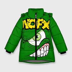 Куртка зимняя для девочки NOFX Face, цвет: 3D-светло-серый