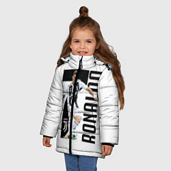 Куртка зимняя для девочки Ronaldo the best, цвет: 3D-светло-серый — фото 2