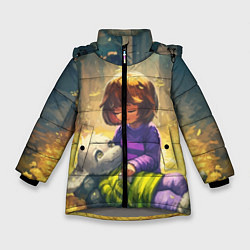 Куртка зимняя для девочки Фриск и Азриэль, цвет: 3D-светло-серый