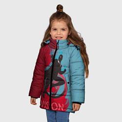 Куртка зимняя для девочки Vision Duo цвета 3D-черный — фото 2