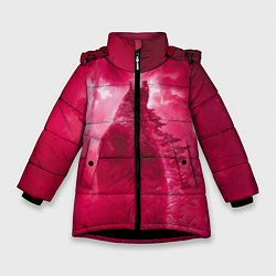 Куртка зимняя для девочки Red Godzilla, цвет: 3D-черный