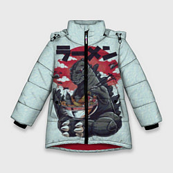 Куртка зимняя для девочки Blue Godzilla, цвет: 3D-красный