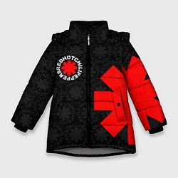 Куртка зимняя для девочки RED HOT CHILI PEPPERS, цвет: 3D-светло-серый