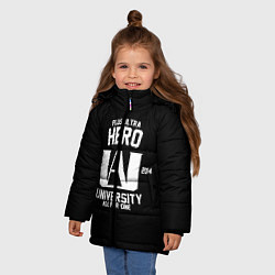 Куртка зимняя для девочки My Hero Academia белый лого, цвет: 3D-черный — фото 2