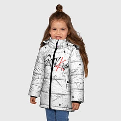 Куртка зимняя для девочки STRAY KIDS АВТОГРАФЫ, цвет: 3D-черный — фото 2