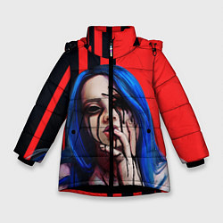 Куртка зимняя для девочки Billie Eilish: Demon, цвет: 3D-черный