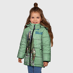 Куртка зимняя для девочки Billie Eilish: Green Motive, цвет: 3D-черный — фото 2