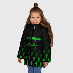 Куртка зимняя для девочки Billie Eilish: Green & Black Autograph, цвет: 3D-черный — фото 2