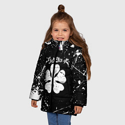 Куртка зимняя для девочки ЧЁРНЫЙ КЛЕВЕР, цвет: 3D-светло-серый — фото 2