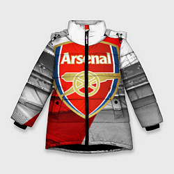 Куртка зимняя для девочки Arsenal, цвет: 3D-черный