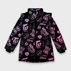 Куртка зимняя для девочки TWICE, цвет: 3D-черный
