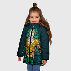 Куртка зимняя для девочки Aquaman, цвет: 3D-черный — фото 2