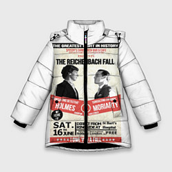Куртка зимняя для девочки The reichenbach fall, цвет: 3D-черный