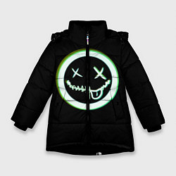 Куртка зимняя для девочки SMLМОД, цвет: 3D-черный