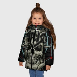 Куртка зимняя для девочки Ария, цвет: 3D-красный — фото 2