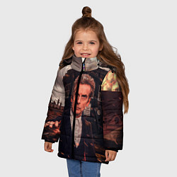 Куртка зимняя для девочки Доктор Кто, цвет: 3D-светло-серый — фото 2