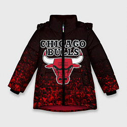 Куртка зимняя для девочки CHICAGO BULLS, цвет: 3D-красный