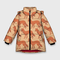 Куртка зимняя для девочки Лисья стая, цвет: 3D-красный