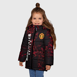 Куртка зимняя для девочки Manchester United, цвет: 3D-черный — фото 2