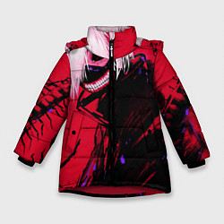 Куртка зимняя для девочки Токийский Гуль, цвет: 3D-красный