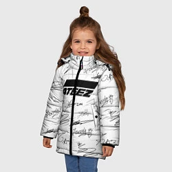 Куртка зимняя для девочки ATEEZ АВТОГРАФЫ, цвет: 3D-светло-серый — фото 2