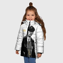 Куртка зимняя для девочки Томас Шелби, цвет: 3D-светло-серый — фото 2