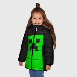 Куртка зимняя для девочки MINECRAFT карбон, цвет: 3D-красный — фото 2